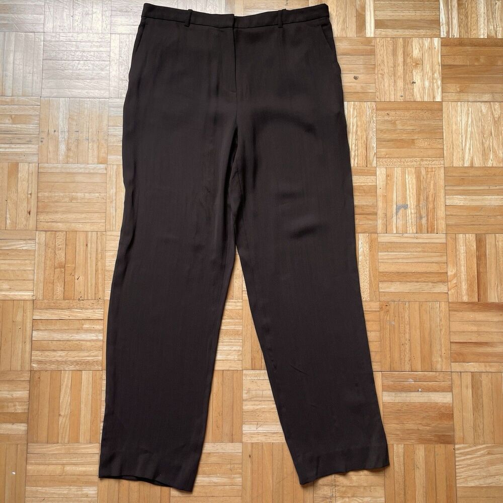 Kenzo Paris Dress Pants Womens Size 34 Brown Rayon Wool Academia Summer